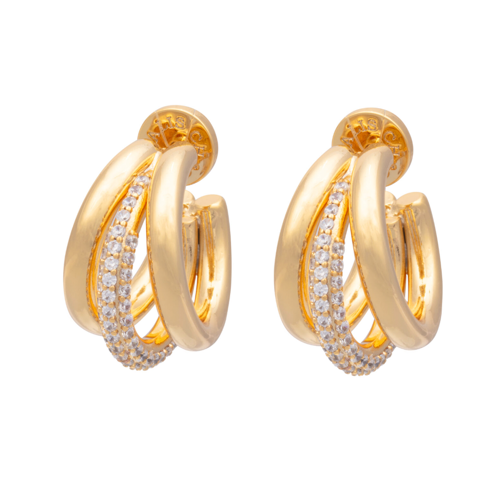 TALIS CHAINS CLAW CUBIC ZIRCONIA EARRINGS