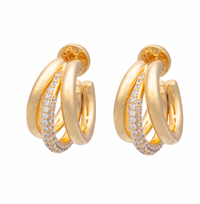 TALIS CHAINS CLAW CUBIC ZIRCONIA EARRINGS