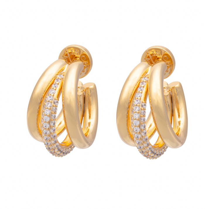 TALIS CHAINS CLAW CUBIC ZIRCONIA EARRINGS