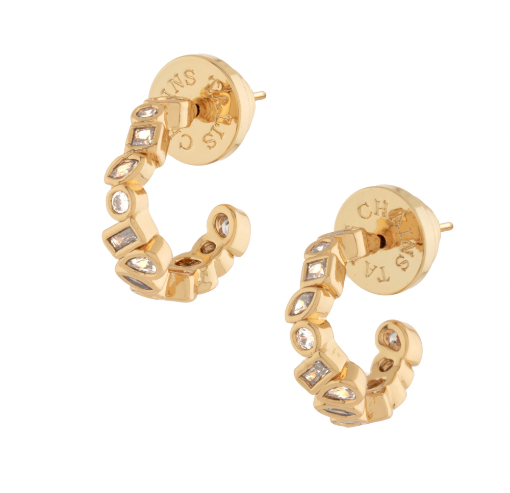 TALIS CHAINS DECONSTRUCTED CUBIC ZIRCONIA HUGGIES