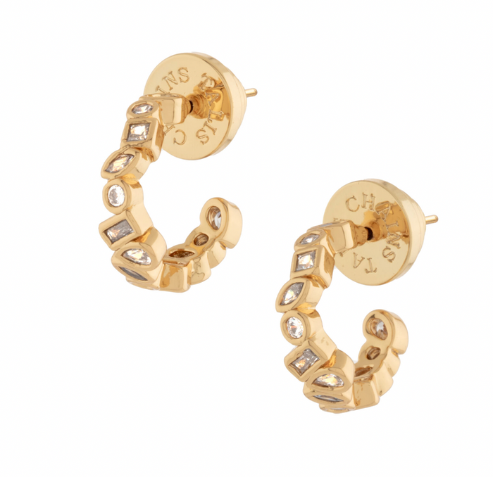 TALIS CHAINS DECONSTRUCTED CUBIC ZIRCONIA HUGGIES