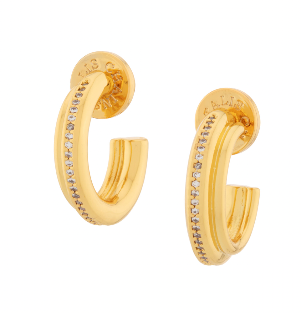 TALIS CHAINS EVERYDAY MINI HOOP CUBIC ZIRCONIA EARRINGS