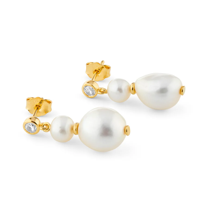 V BY LAURA VANN EVE BAROQUE PEARL EARRINGS