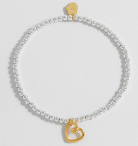 ESTELLA BARTLETT DOUBLE BEADED HEART CONNECTOR BRACELET