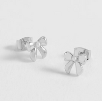 ESTELLA BARTLETT PEARL BOW STUD EARRINGS