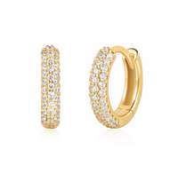 ANIA HAIE PAVE HUGGIE HOOP EARRINGS