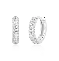 ANIA HAIE PAVE HUGGIE HOOP EARRINGS