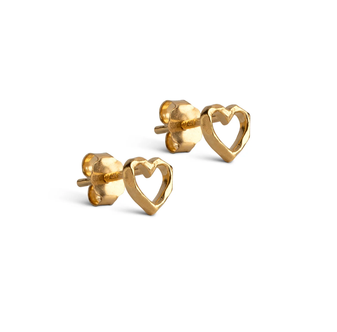 ENAMEL COPENHAGEN ORGANIC HEART STUD EARRINGS