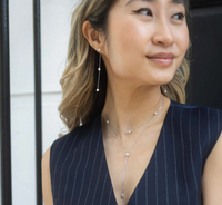 CLAUDIA BRADBY THREE PEARL FINE CHOKER STYLE NECKLACE