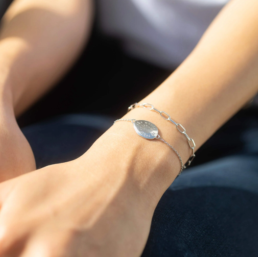 CLAUDIA BRADBY PAPERCLIP LAYERING CHAIN BRACELET