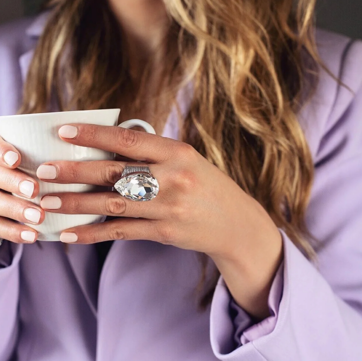 CAROLINE SVEDBOM PERFECT DROP CRYSTAL RING