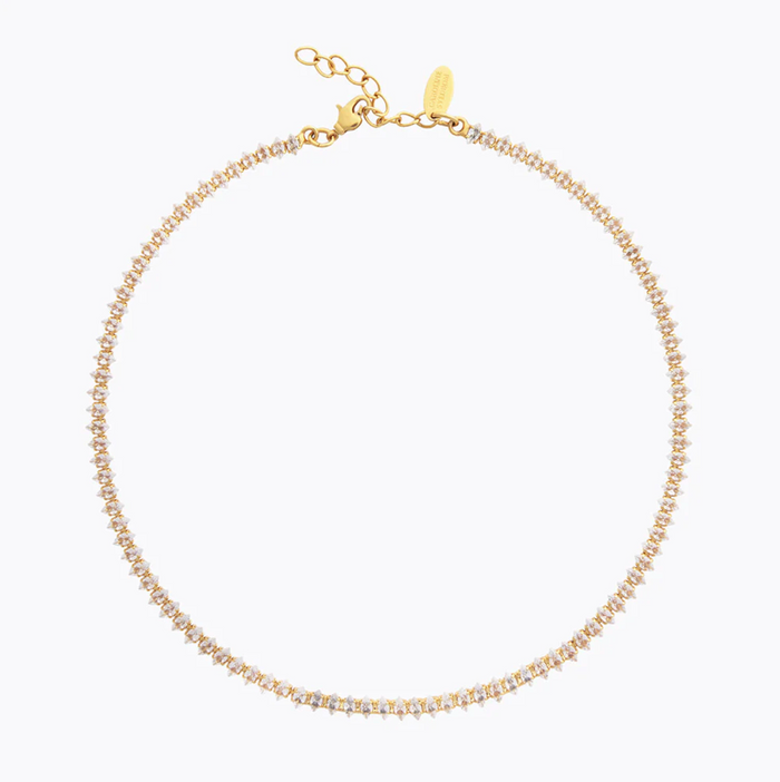 CAROLINE SVEDBOM CRYSTAL NAVETTE NECKLACE