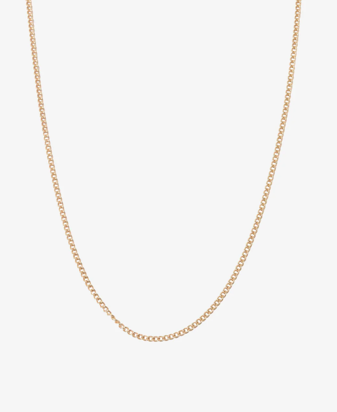 LAST NIGHT I DREAMT 9CT GOLD CURB CHAIN NECKLACE