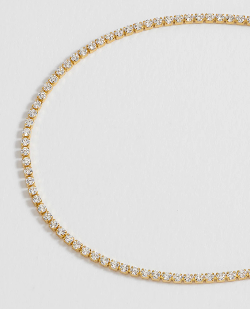 ESTELLA BARTLETT FINE TENNIS CHAIN NECKLACE NECKLACE