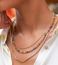 ESTELLA BARTLETT FINE TENNIS CHAIN NECKLACE NECKLACE