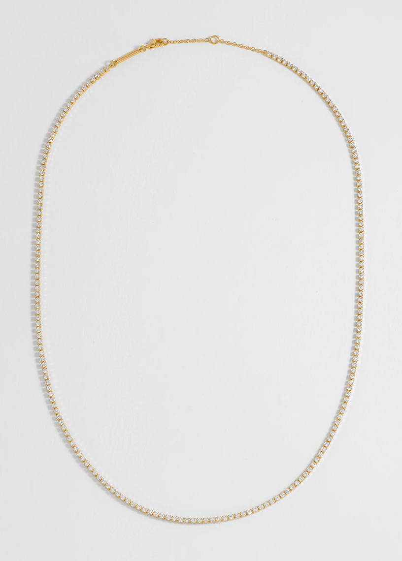 ESTELLA BARTLETT FINE TENNIS CHAIN NECKLACE NECKLACE