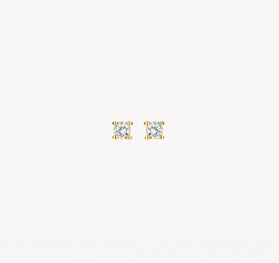 BLUSH 14K GOLD & DIAMOND STUD EARRINGS