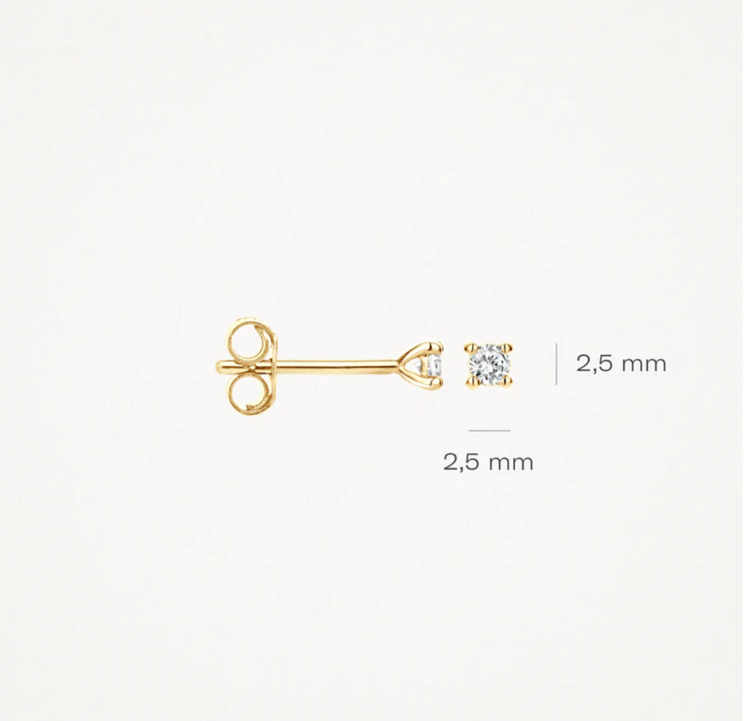 BLUSH 14K GOLD & DIAMOND STUD EARRINGS