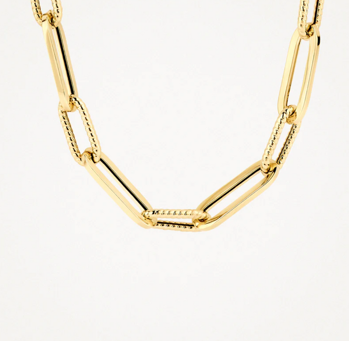 BLUSH 14K GOLD SMOOTH & ROPE LINK NECKLACE