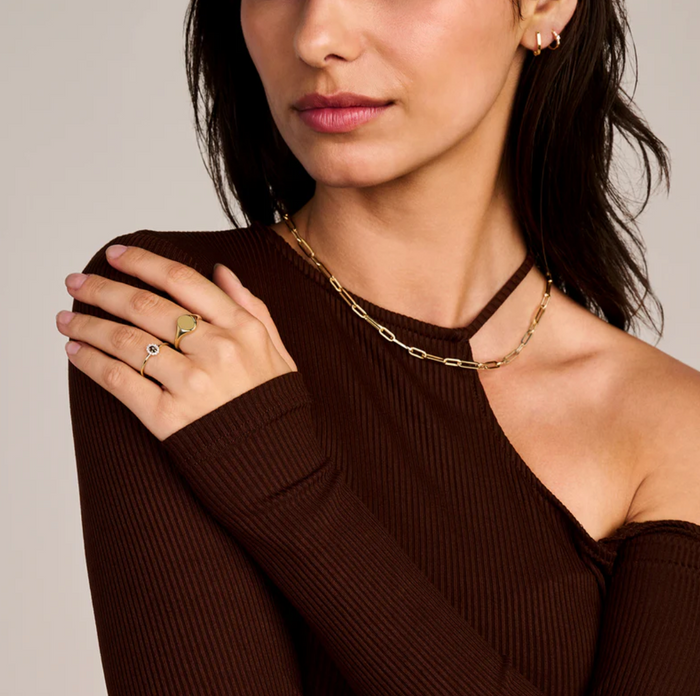 BLUSH 14K GOLD SMOOTH & ROPE LINK NECKLACE