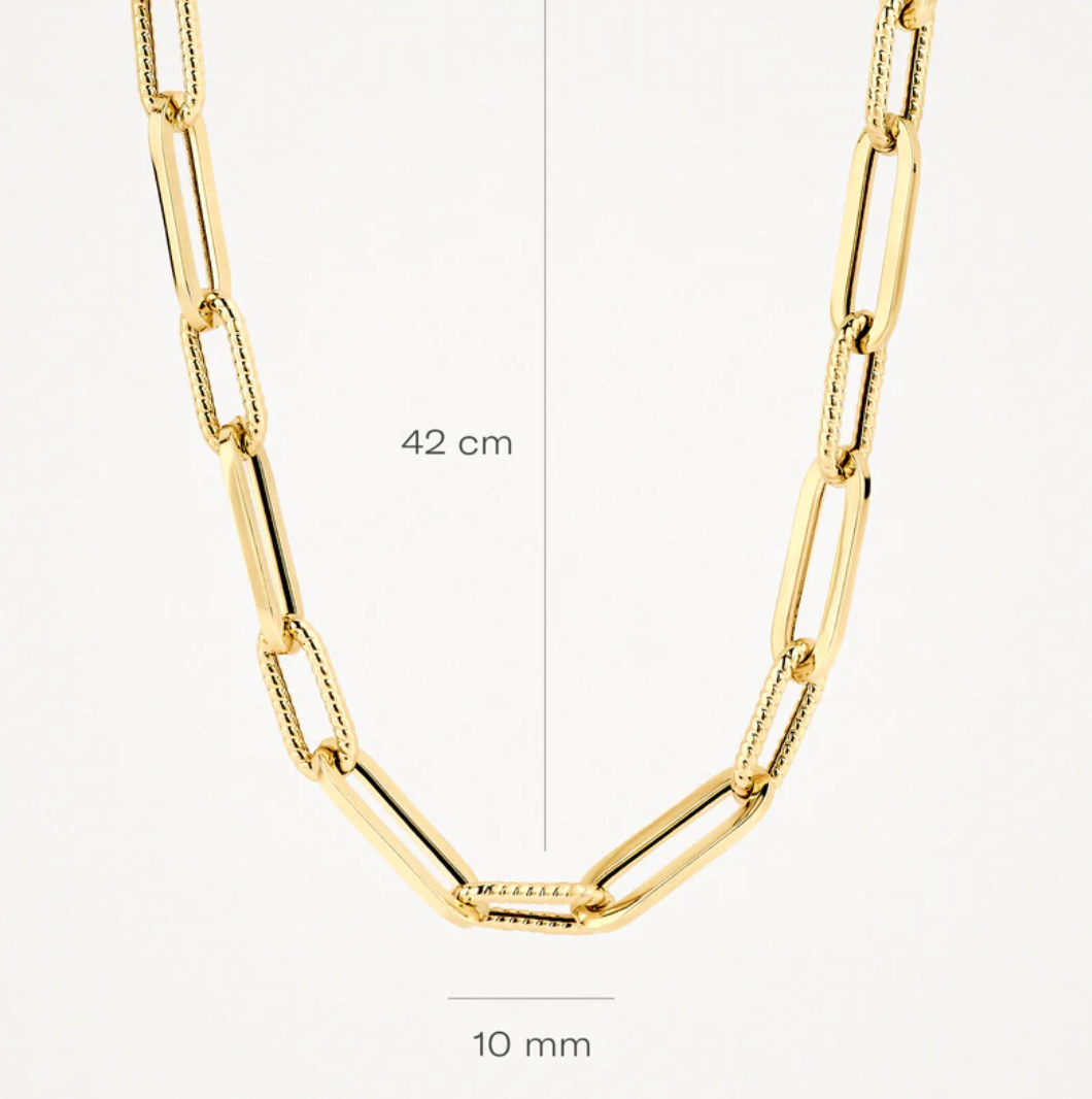 BLUSH 14K GOLD SMOOTH & ROPE LINK NECKLACE