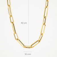 BLUSH 14K GOLD SMOOTH & ROPE LINK NECKLACE