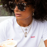 KIRSTIE LE MARQUE DIAMOND CLASSIC CHUNKY STAR NECKLACE