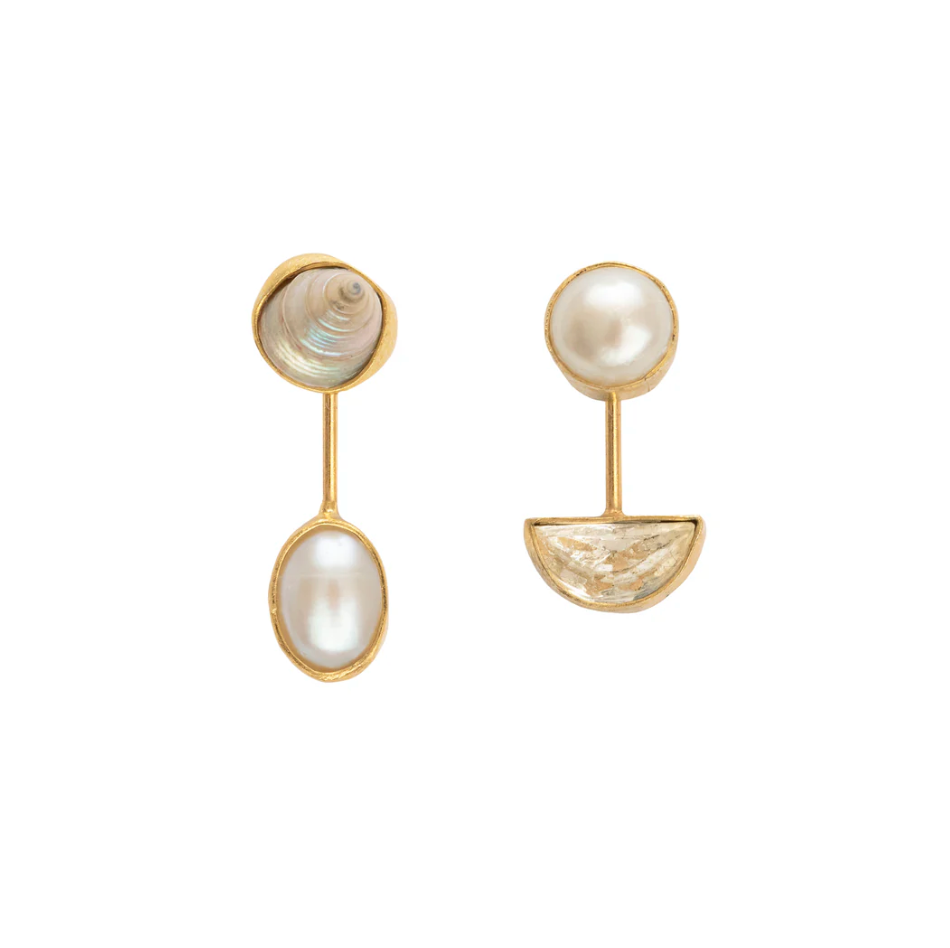 GRAINNE MORTON PEARL DETACHABLE DROP EARRINGS