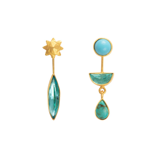 GRAINNE MORTON DETACHABLE DROP TURQUOISE EARRINGS