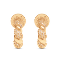 TALIS CHAINS BAGUETTE HOOP EARRINGS