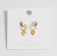 ESTELLA BARTLETT HEART BURST DROP HOOP EARRINGS