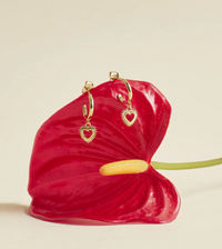 ESTELLA BARTLETT HEART BURST DROP HOOP EARRINGS