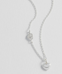 ESTELLA BARTLETT HEART CHARM OPEN CZ NECKLACE