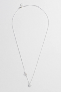 ESTELLA BARTLETT HEART CHARM OPEN CZ NECKLACE