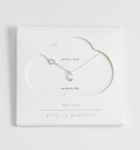 ESTELLA BARTLETT HEART CHARM OPEN CZ NECKLACE