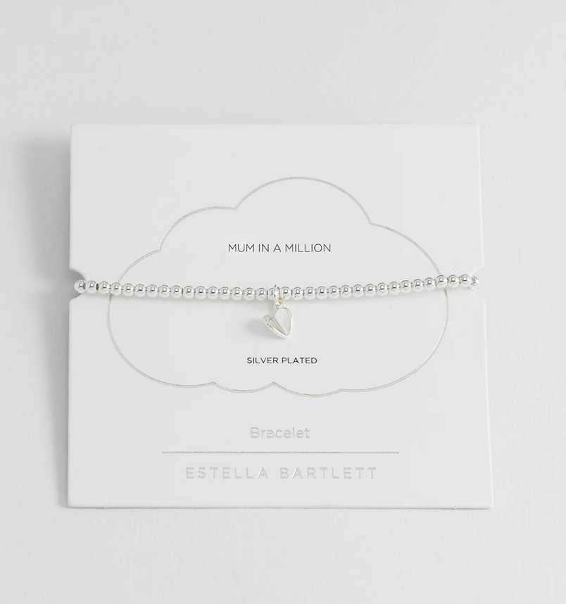 ESTELLA BARTLETT FOLDED HEART BEADED BRACELET