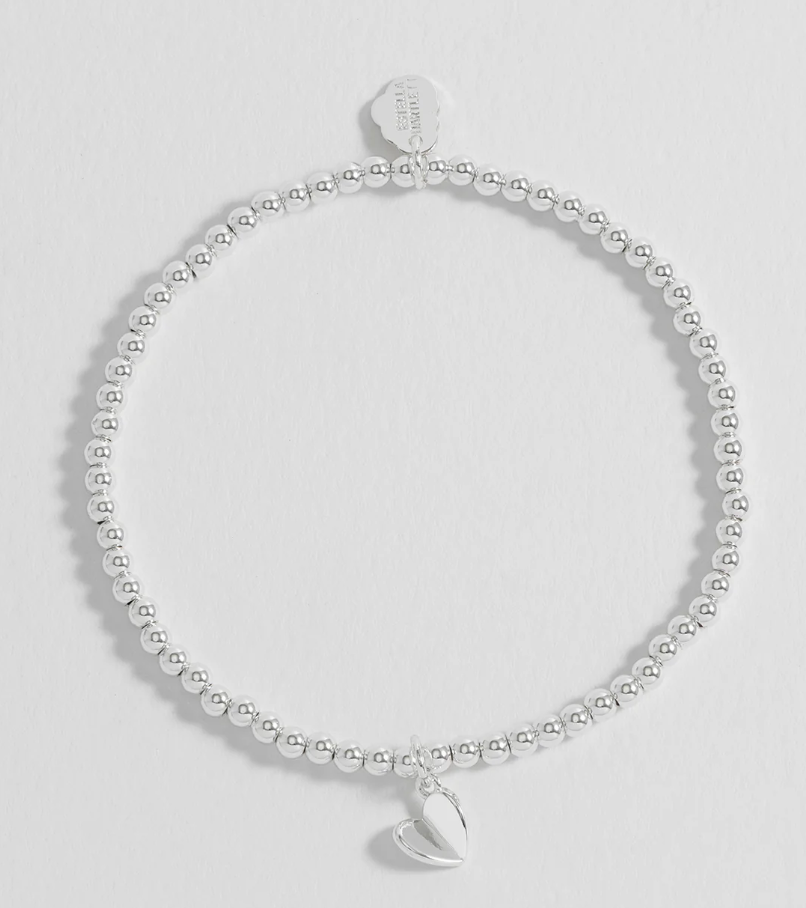 ESTELLA BARTLETT FOLDED HEART BEADED BRACELET
