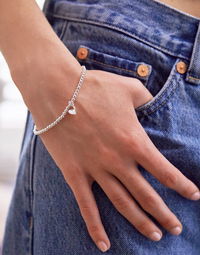 ESTELLA BARTLETT FOLDED HEART BEADED BRACELET