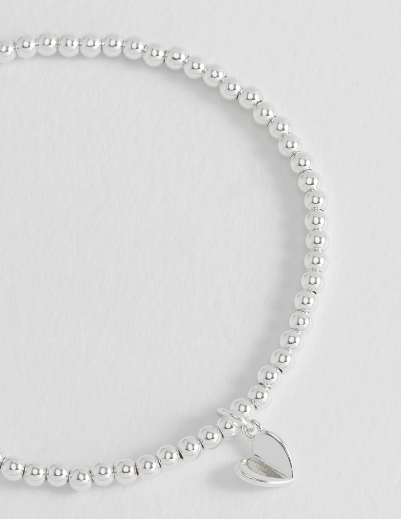ESTELLA BARTLETT FOLDED HEART BEADED BRACELET