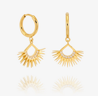 RACHEL JACKSON RISING SUN HUGGIE HOOP EARRINGS