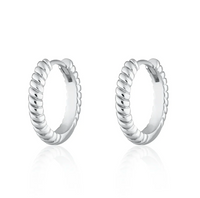 SCREAM PRETTY LARGE TWIST HUGGIE EARRINGS