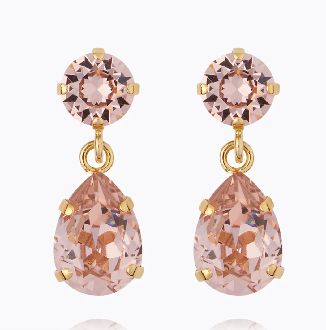 CAROLINE SVEDBOM MINI DROP VINTAGE ROSE EARRINGS