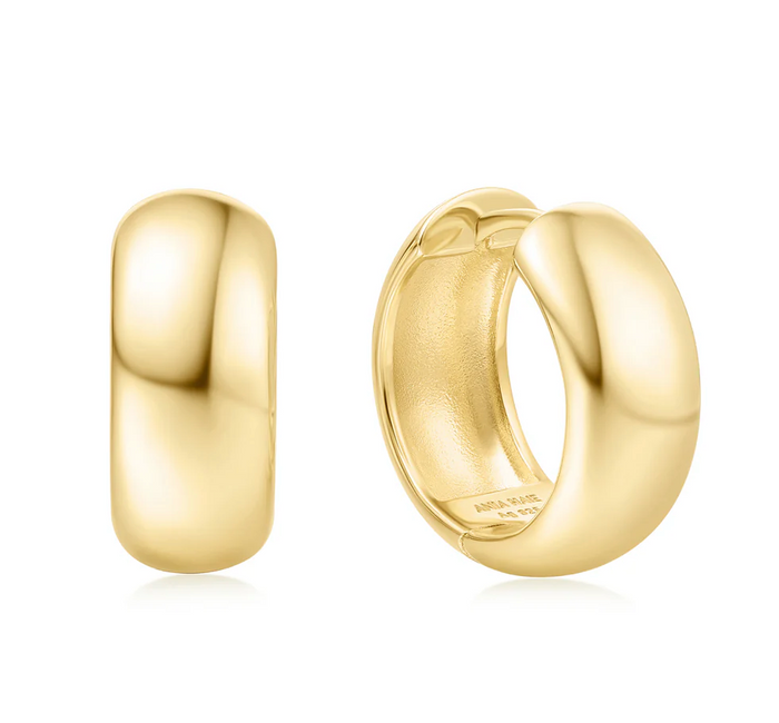 ANIA HAIE CHUBBY SMALL HUGGIE HOOP EARRINGS