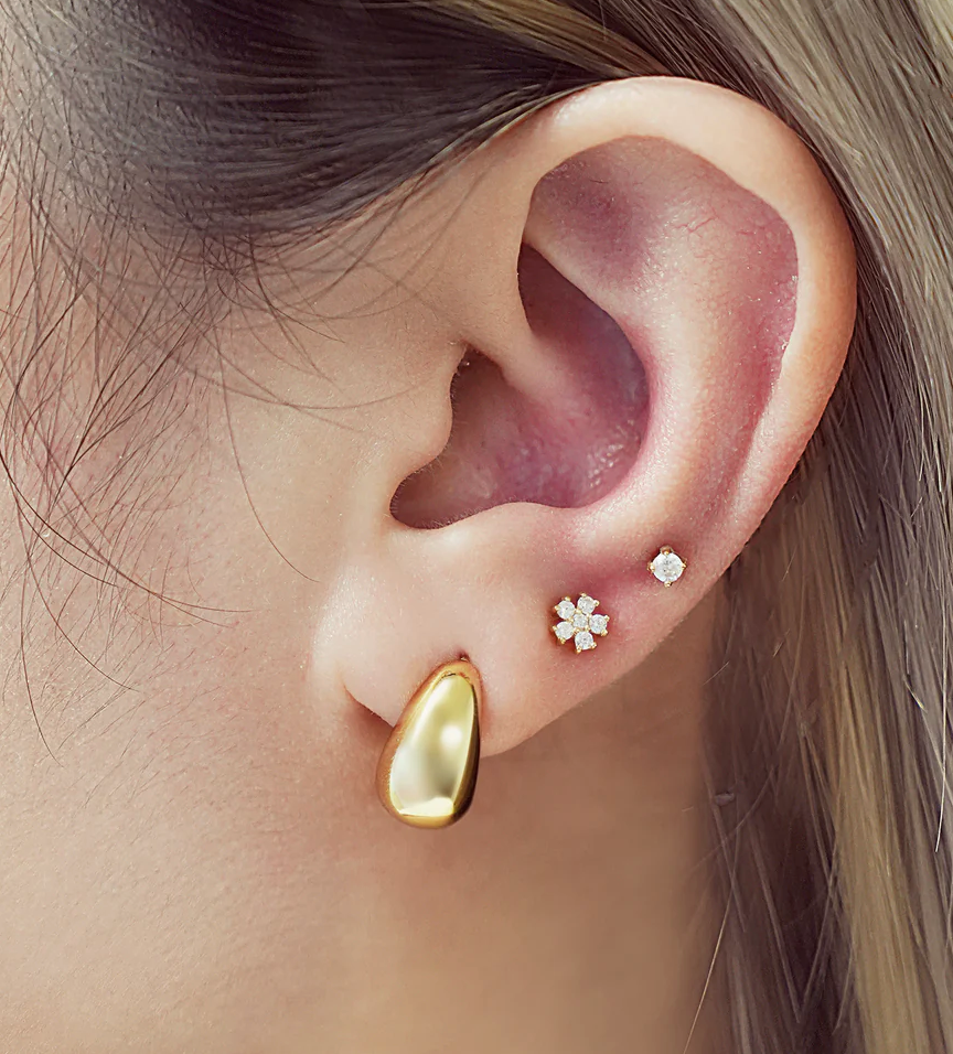 ANIA HAIE SMALL DOME HOOP EARRINGS