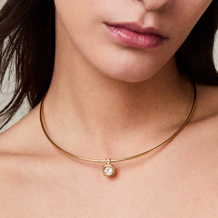 V BY LAURA VANN GAIA TORQUE CHOKER NECKLACE