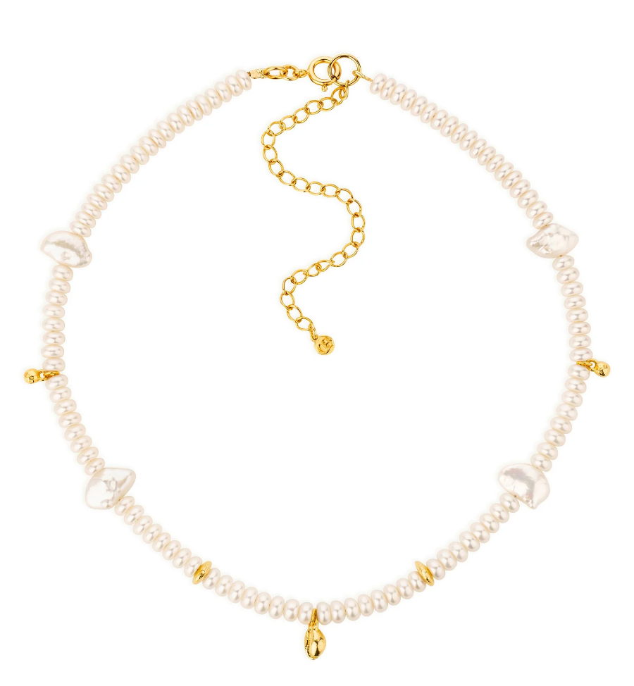 CLAUDIA BRADBY REYKJAVIK PEARL CHOKER WITH SEA CHARMS