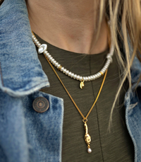 CLAUDIA BRADBY REYKJAVIK PEARL CHOKER WITH SEA CHARMS