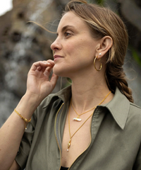 CLAUDIA BRADBY SIREN MERMAID AND PEARL DROP PENDANT NECKLACE