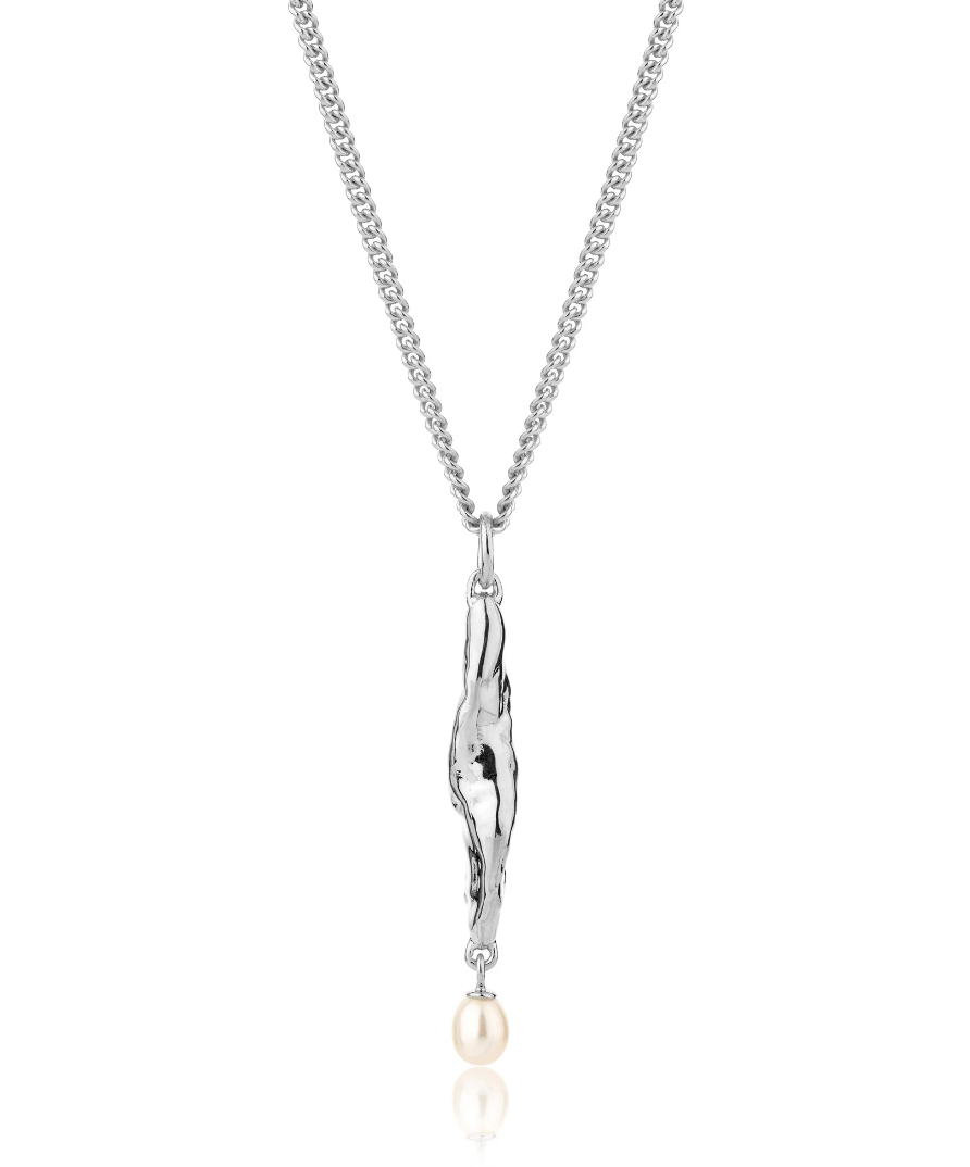 CLAUDIA BRADBY SIREN MERMAID AND PEARL DROP PENDANT NECKLACE