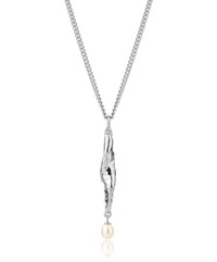 CLAUDIA BRADBY SIREN MERMAID AND PEARL DROP PENDANT NECKLACE
